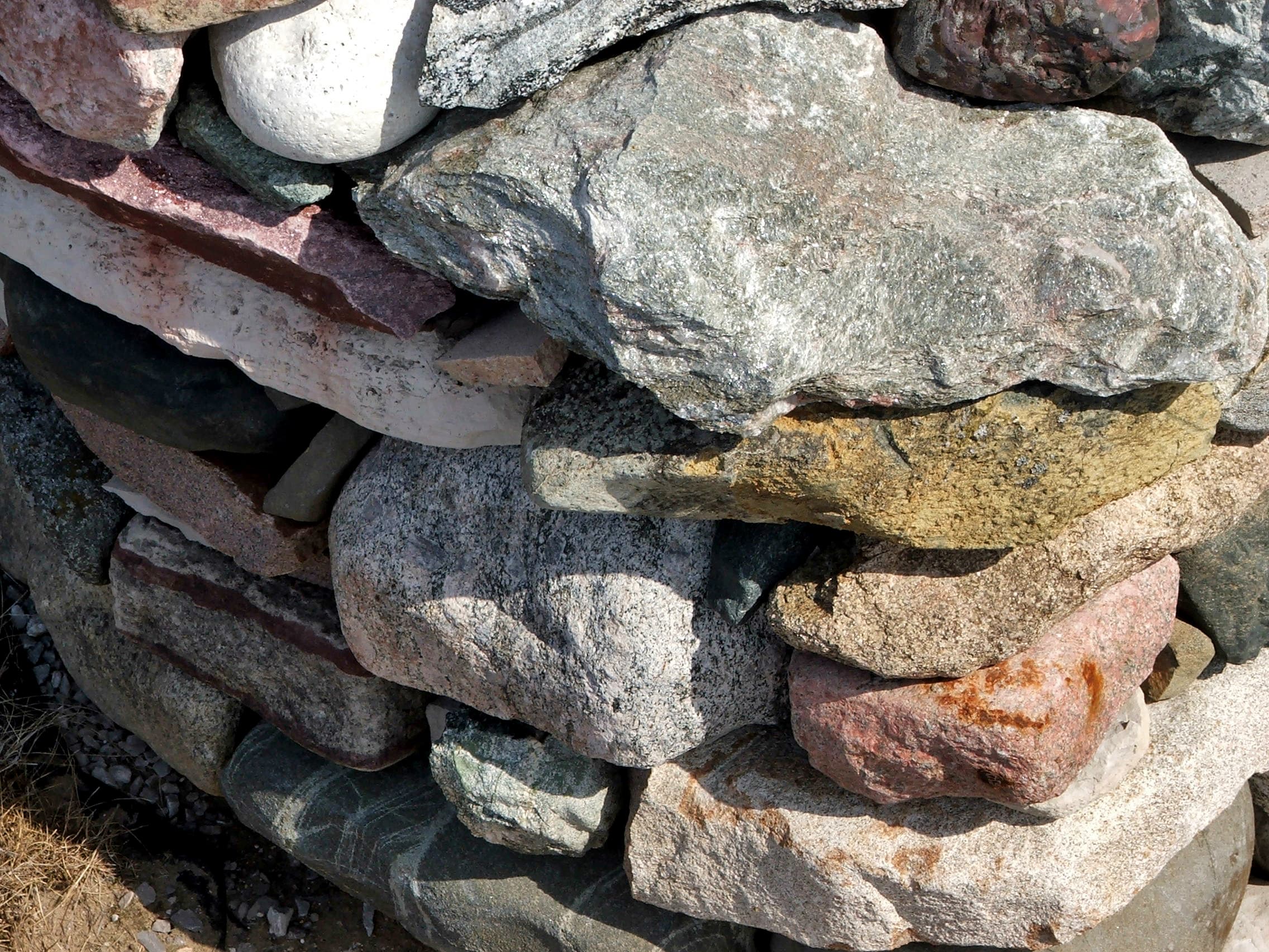 Close study of stone texture and edge condition.