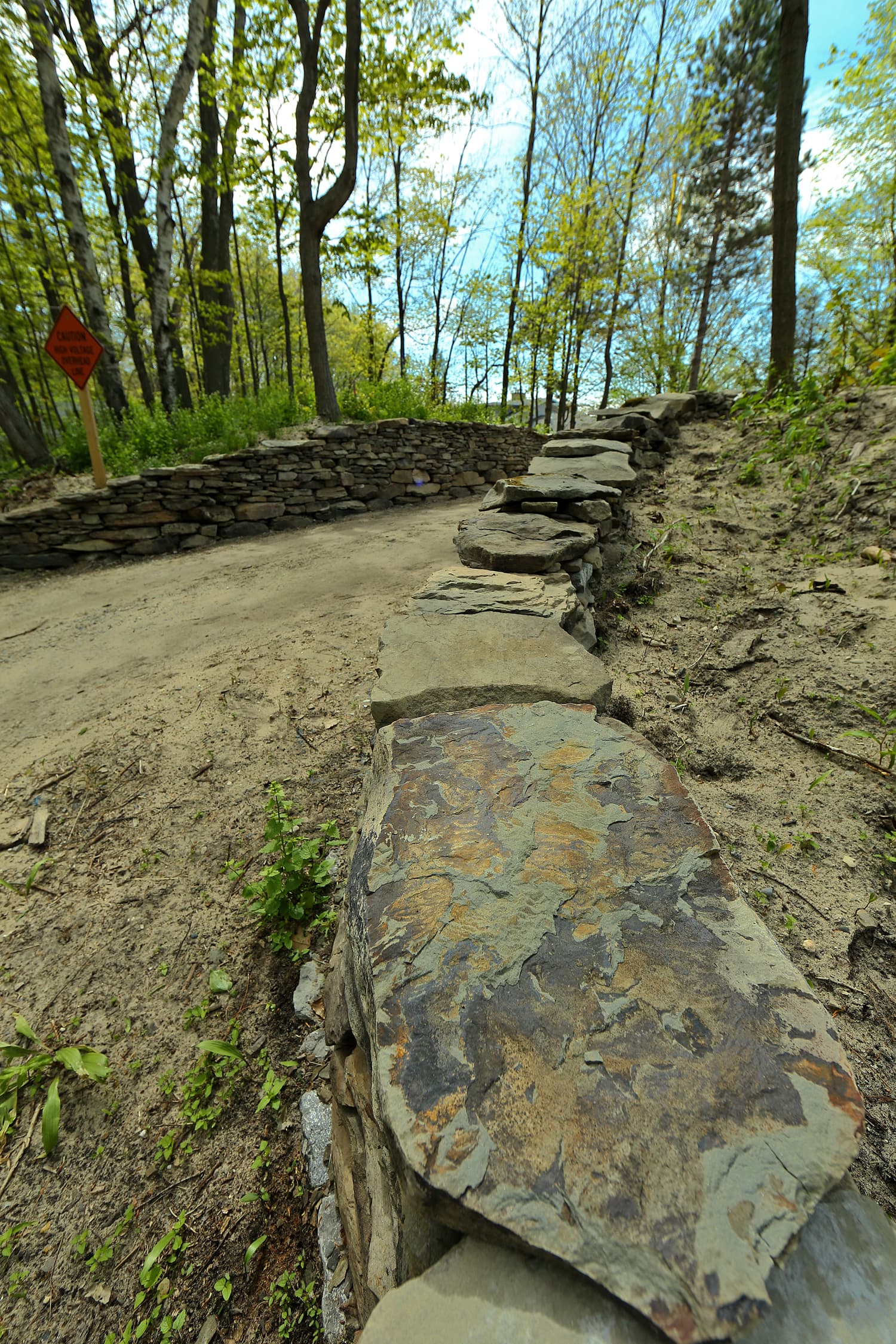 Retaining section of a dry stone wall.